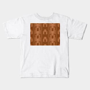 Brown cubes Kids T-Shirt